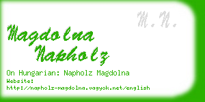 magdolna napholz business card